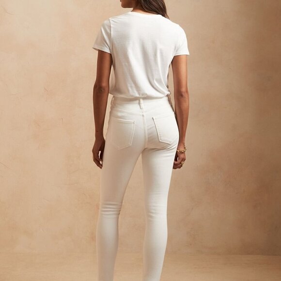 Banana Republic High-Rise SCULPT Skinny Jeans PLUS SIZE 34/18 White MSRP $100 - Picture 3 of 5